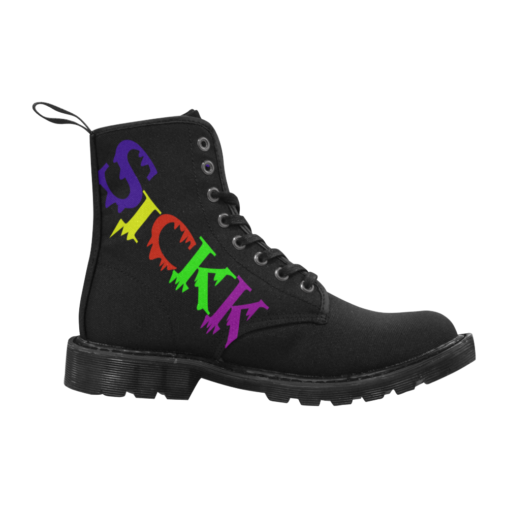 Men's - SICKK Black Boots Martin Boots for Men (Black) (Model 1203H)