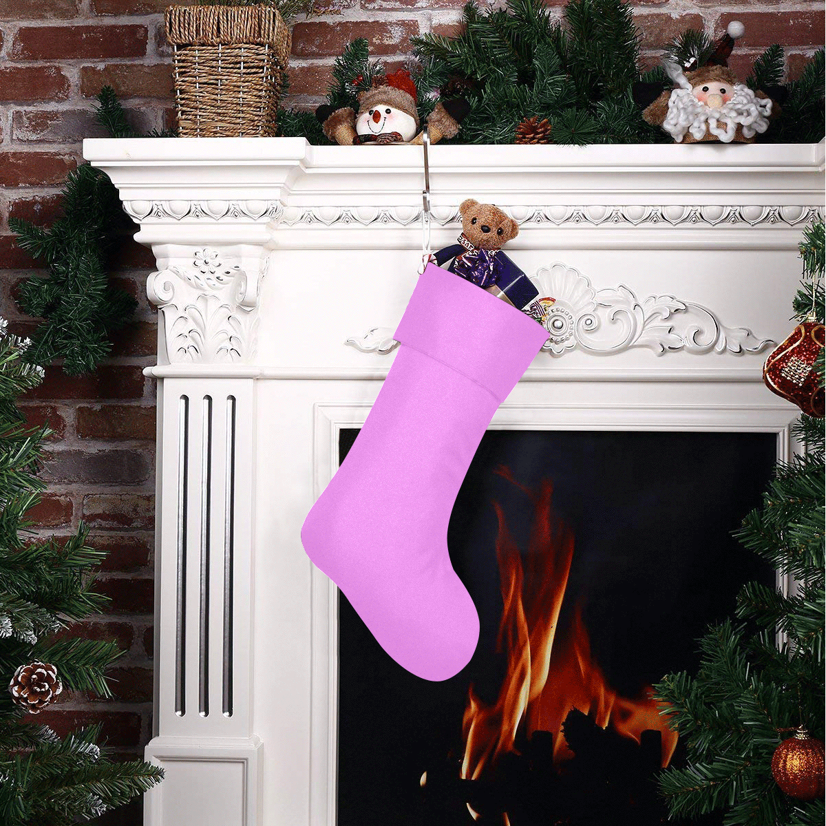 color violet Christmas Stocking
