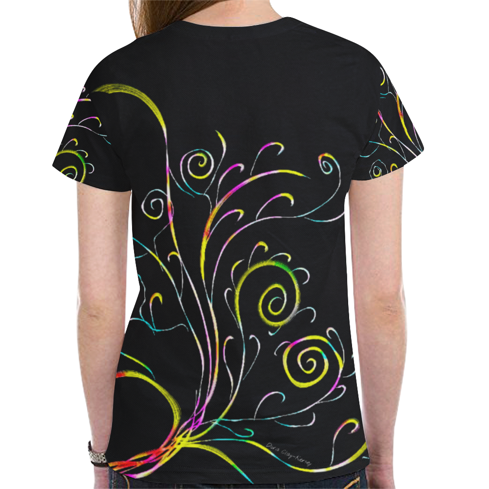 Abstract Artwork Design By Me by Doris Clay-Kersey New All Over Print T-shirt for Women (Model T45)