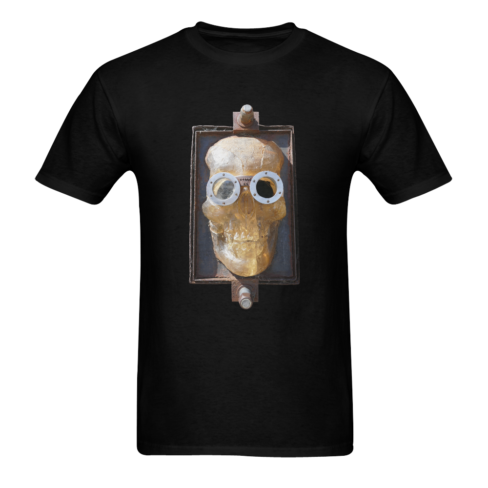 Steampunk Skull Photo Men's T-Shirt in USA Size (Two Sides Printing)