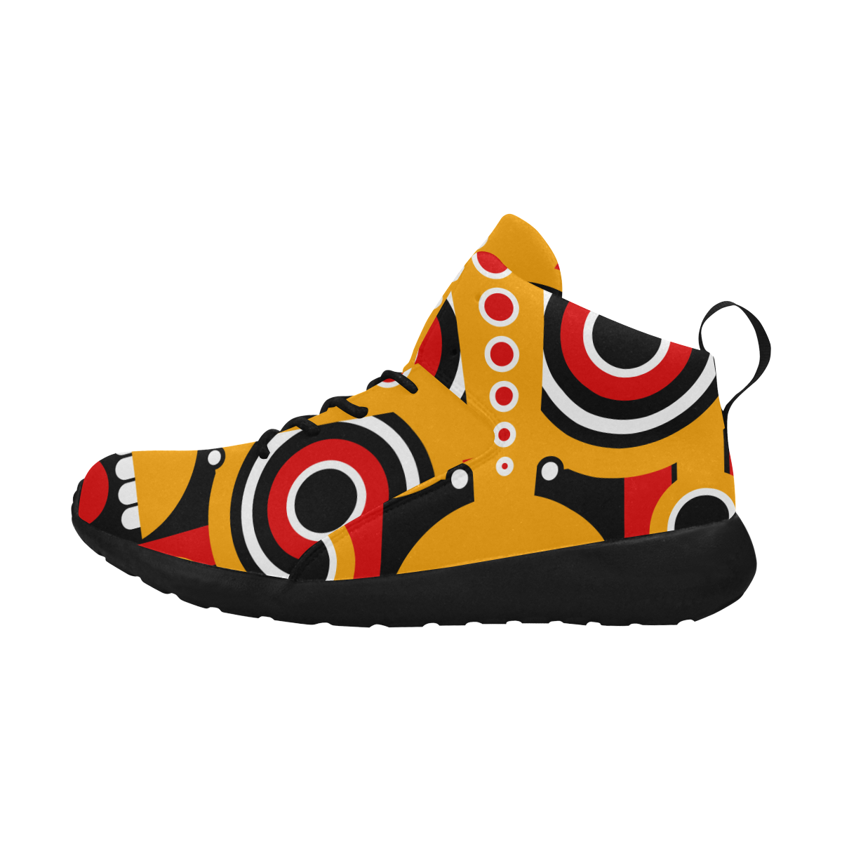 Red Yellow Tiki Tribal Women's Chukka Training Shoes/Large Size (Model 57502)