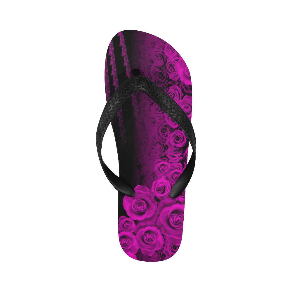 rose 3 pink Flip Flops for Men/Women (Model 040)