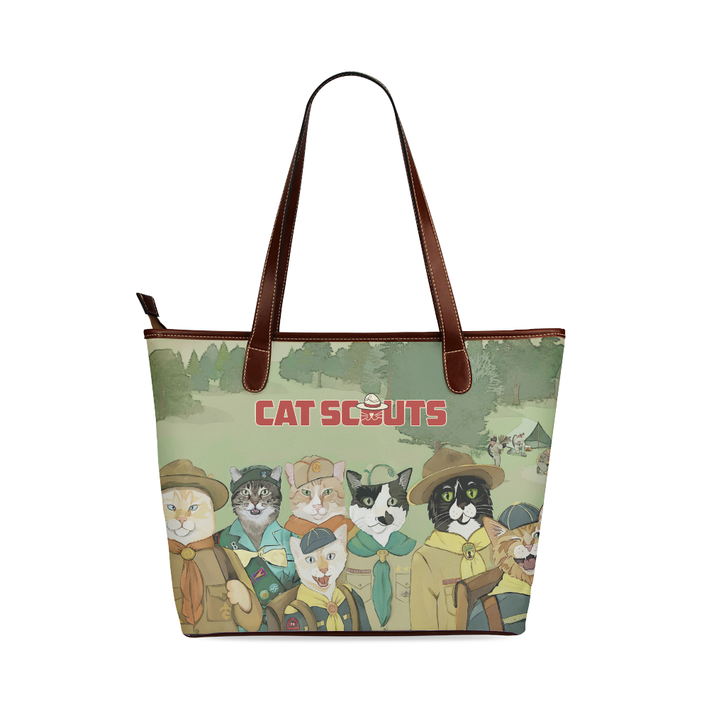 Cat Scouts Totebag Shoulder Tote Bag (Model 1646)