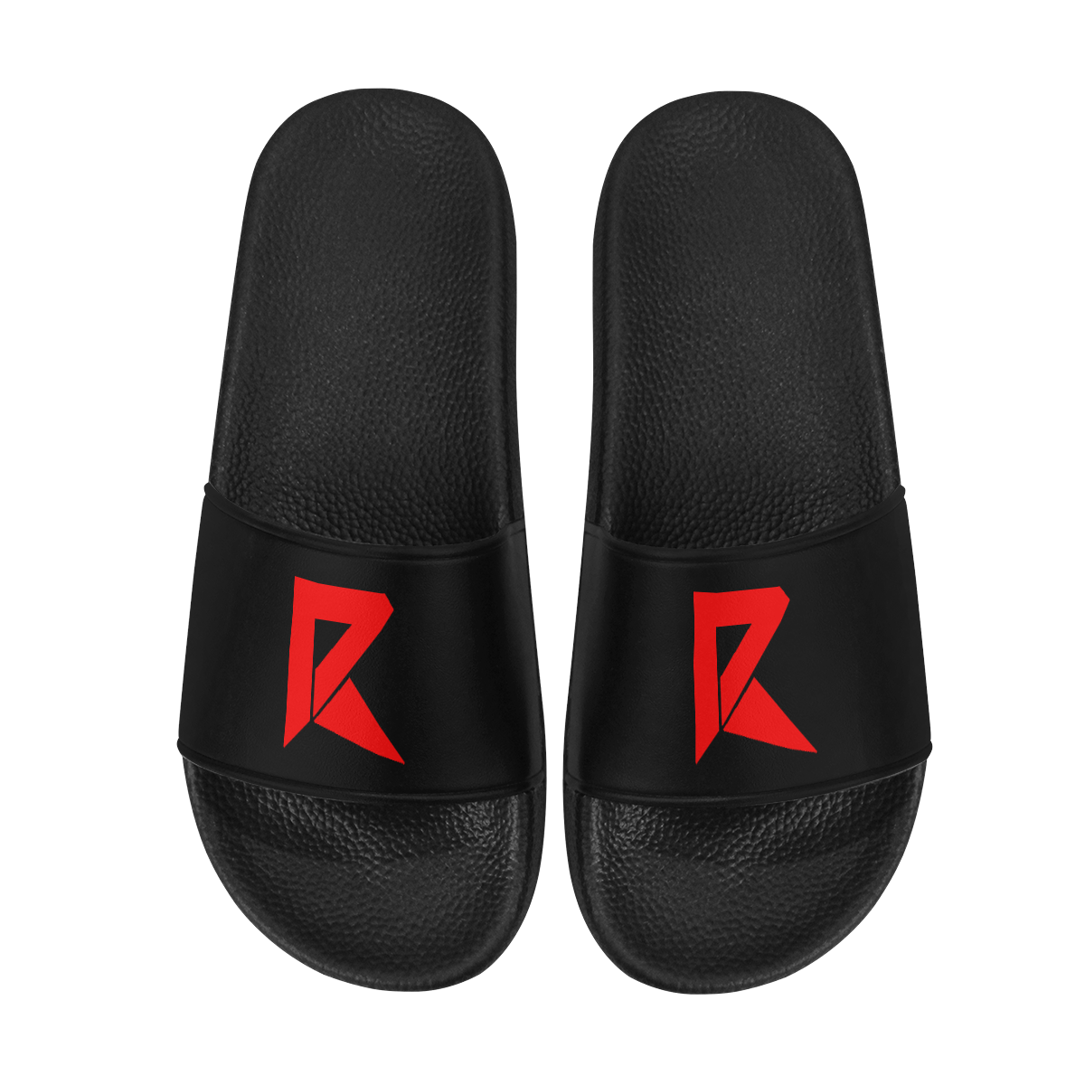 Black & Red Slide Men's Slide Sandals (Model 057)