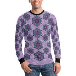 a gift with flowers stars and bubble wrap Men's All Over Print Long Sleeve T-shirt (Model T51)