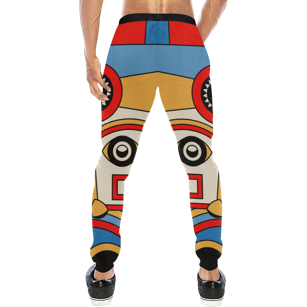 Aztec Religion Tribal Men's All Over Print Sweatpants/Large Size (Model L11)