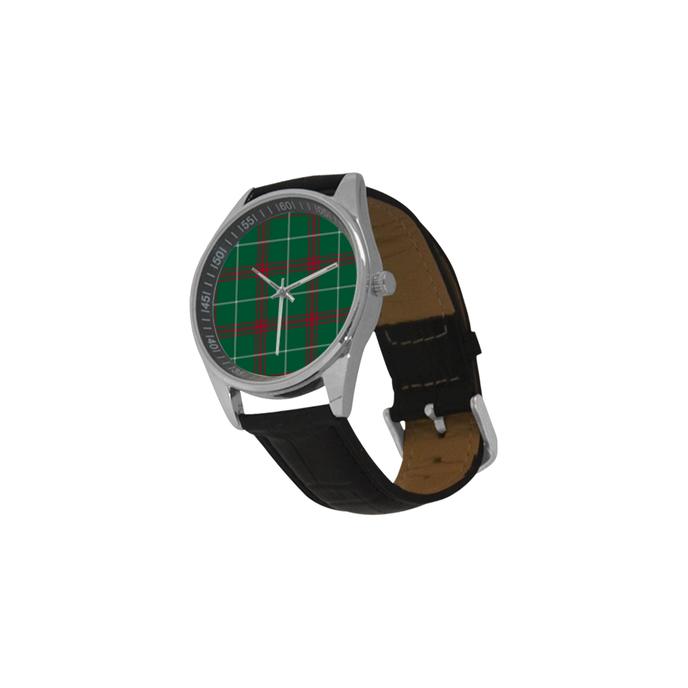 Welsh National Tartan Men's Casual Leather Strap Watch(Model 211)