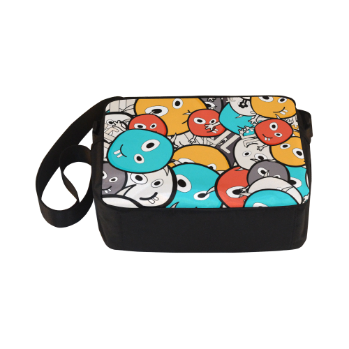 multicolor doodle monsters Classic Cross-body Nylon Bags (Model 1632)