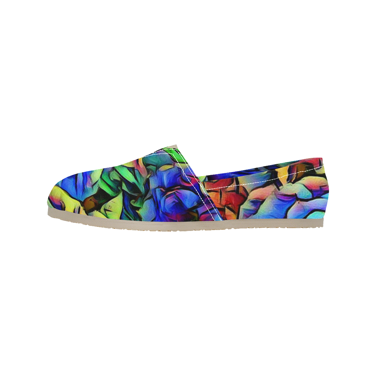 Floral ArtStudio colorful roses by Jamcolors Women's Classic Canvas Slip-On (Model 1206)