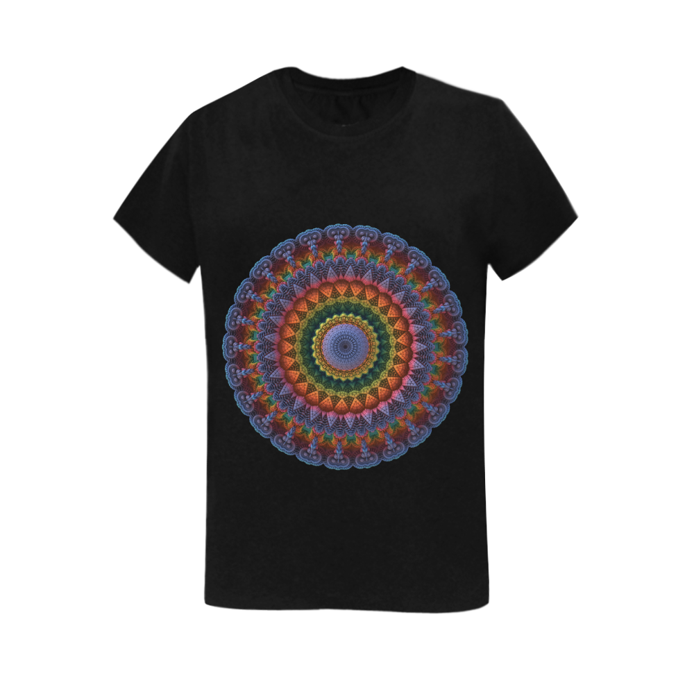 Mandala for the Masses Women's T-Shirt in USA Size (Two Sides Printing)