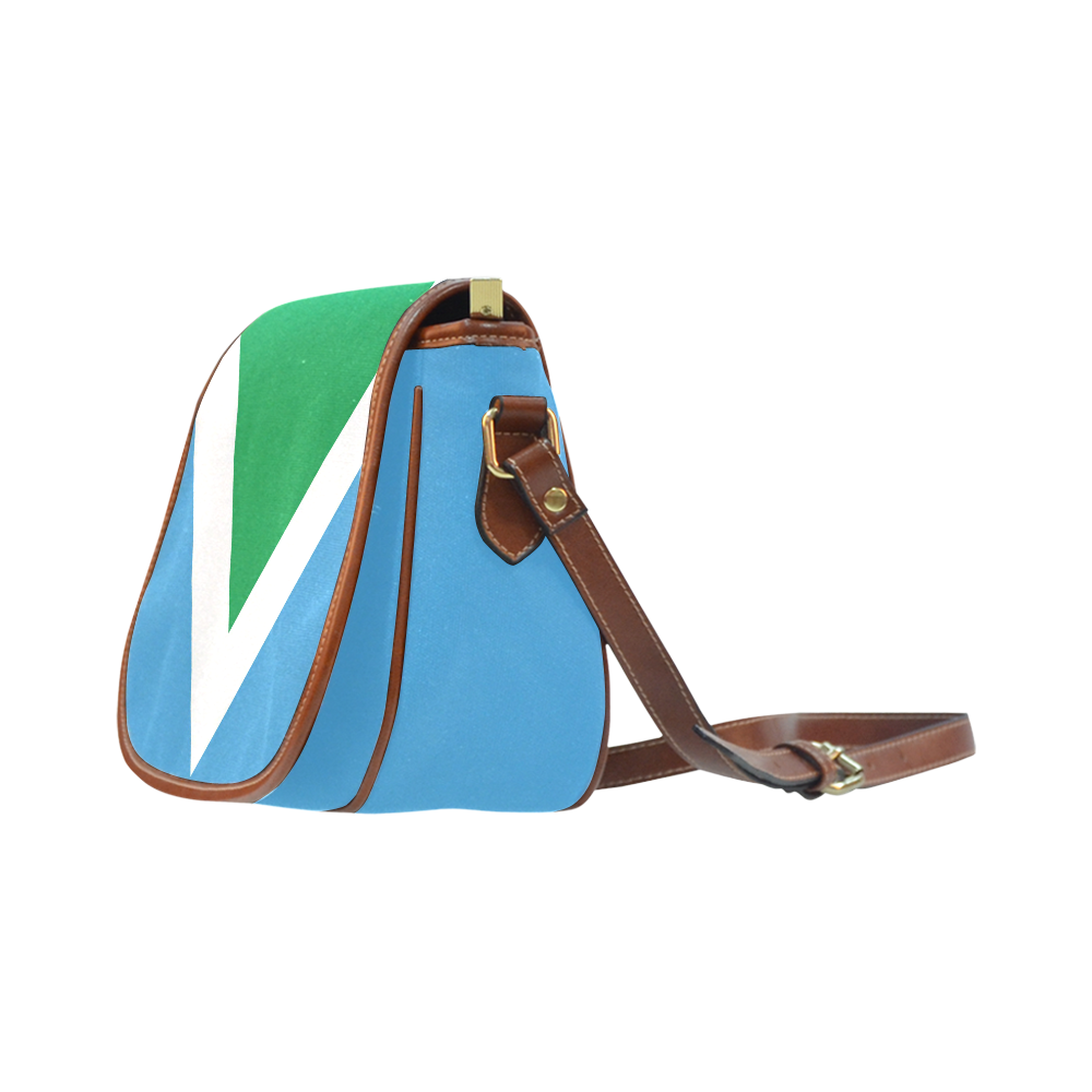 Vegan Flag Saddle Bag/Small (Model 1649) Full Customization