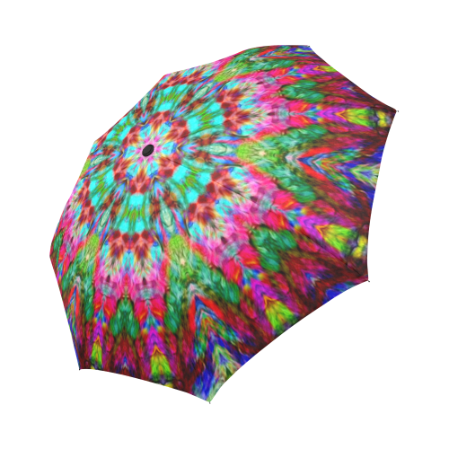 Green Crochet Auto-Foldable Umbrella (Model U04)