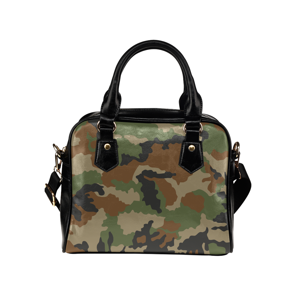 Woodland Camouflage Shoulder Handbag (Model 1634)