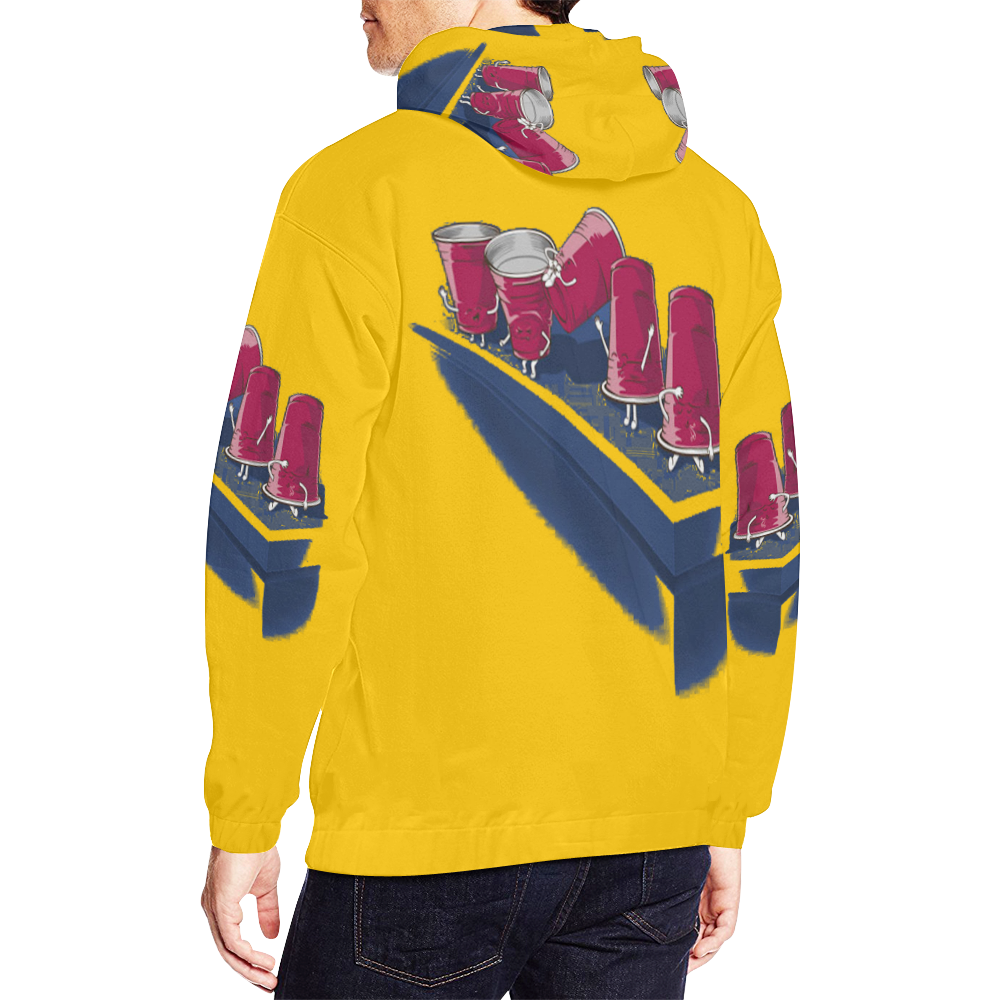 flip-cup All Over Print Hoodie for Men/Large Size (USA Size) (Model H13)