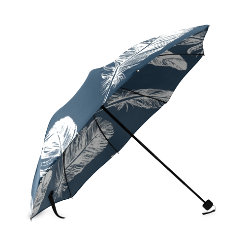 White Feathers Foldable Umbrella (Model U01)