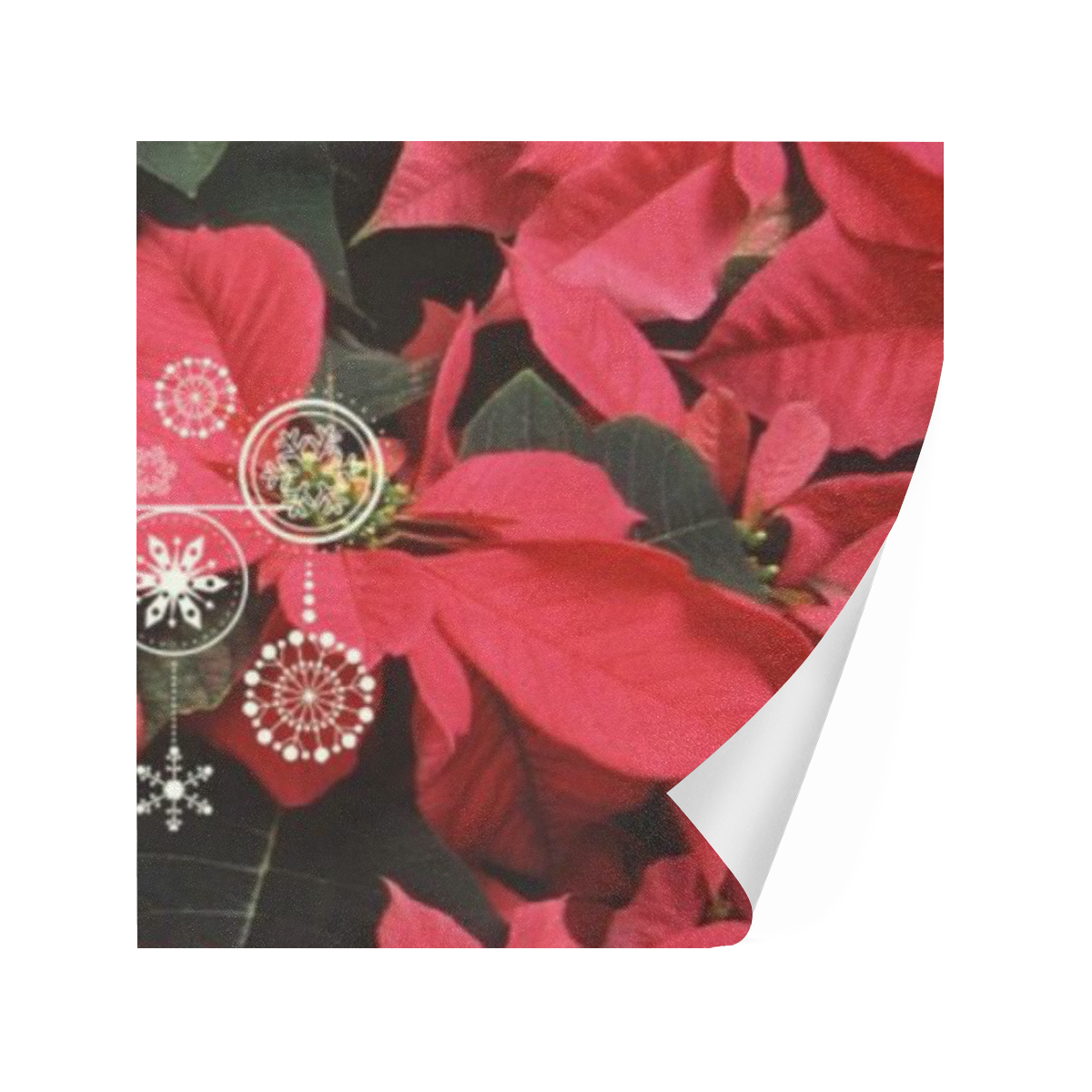 Poinsettia, merry christmas Gift Wrapping Paper 58"x 23" (5 Rolls)