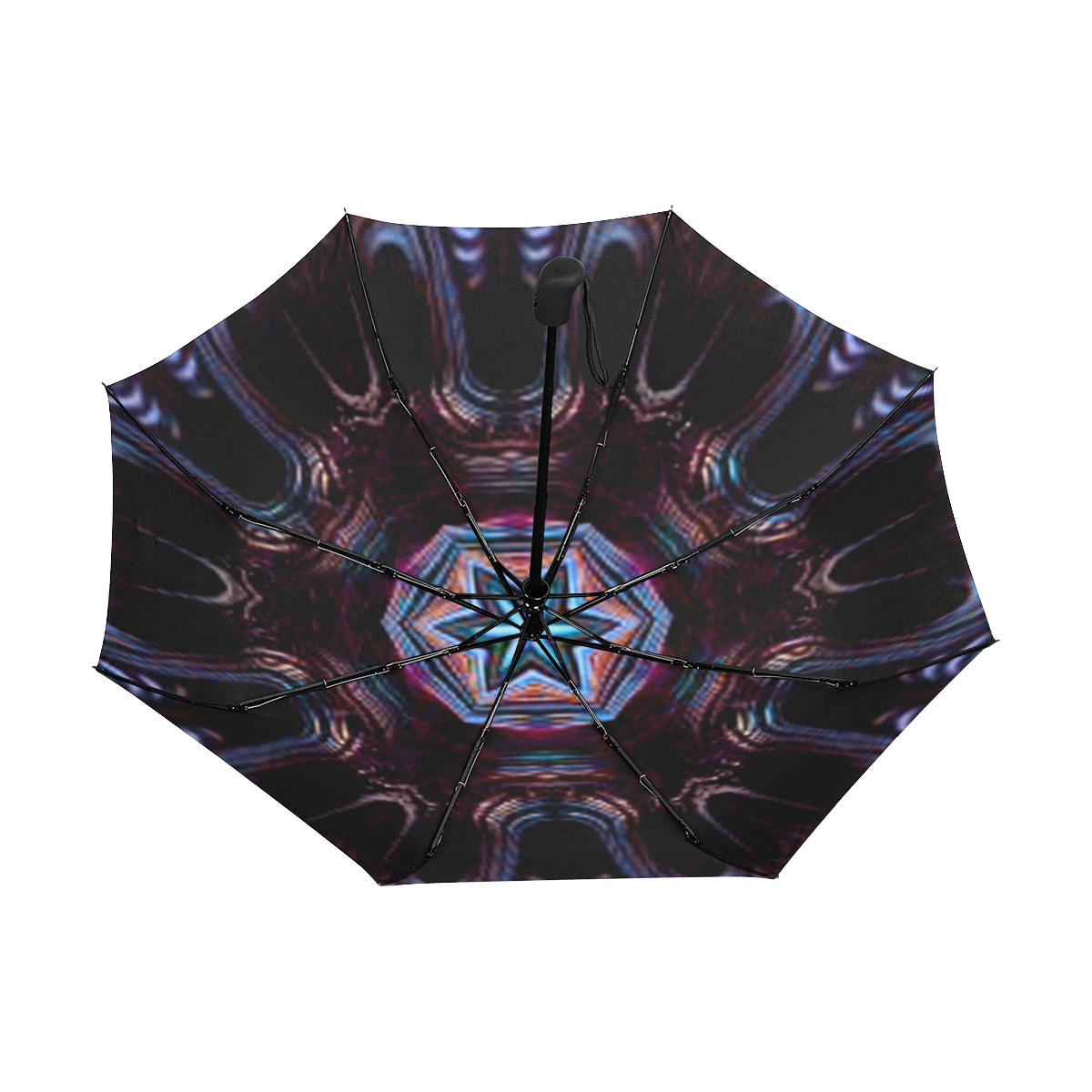 Blue Mandala Anti-UV Auto-Foldable Umbrella (Underside Printing) (U06)