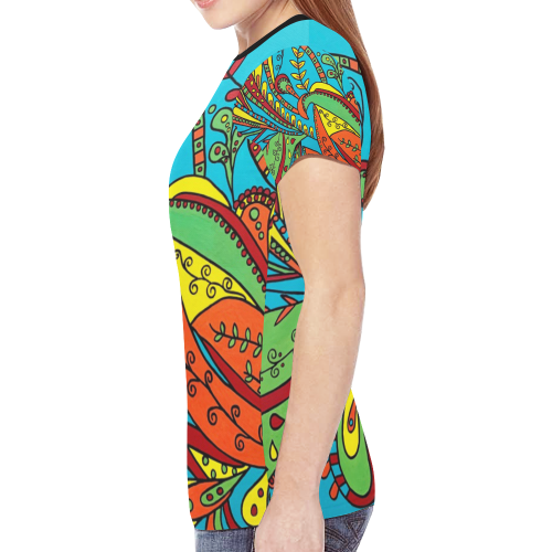 Euphoric New All Over Print T-shirt for Women (Model T45)