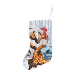 Christmas, funny giraffe Christmas Stocking (Without Folded Top)