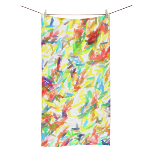 Colorful brush strokes Bath Towel 30"x56"