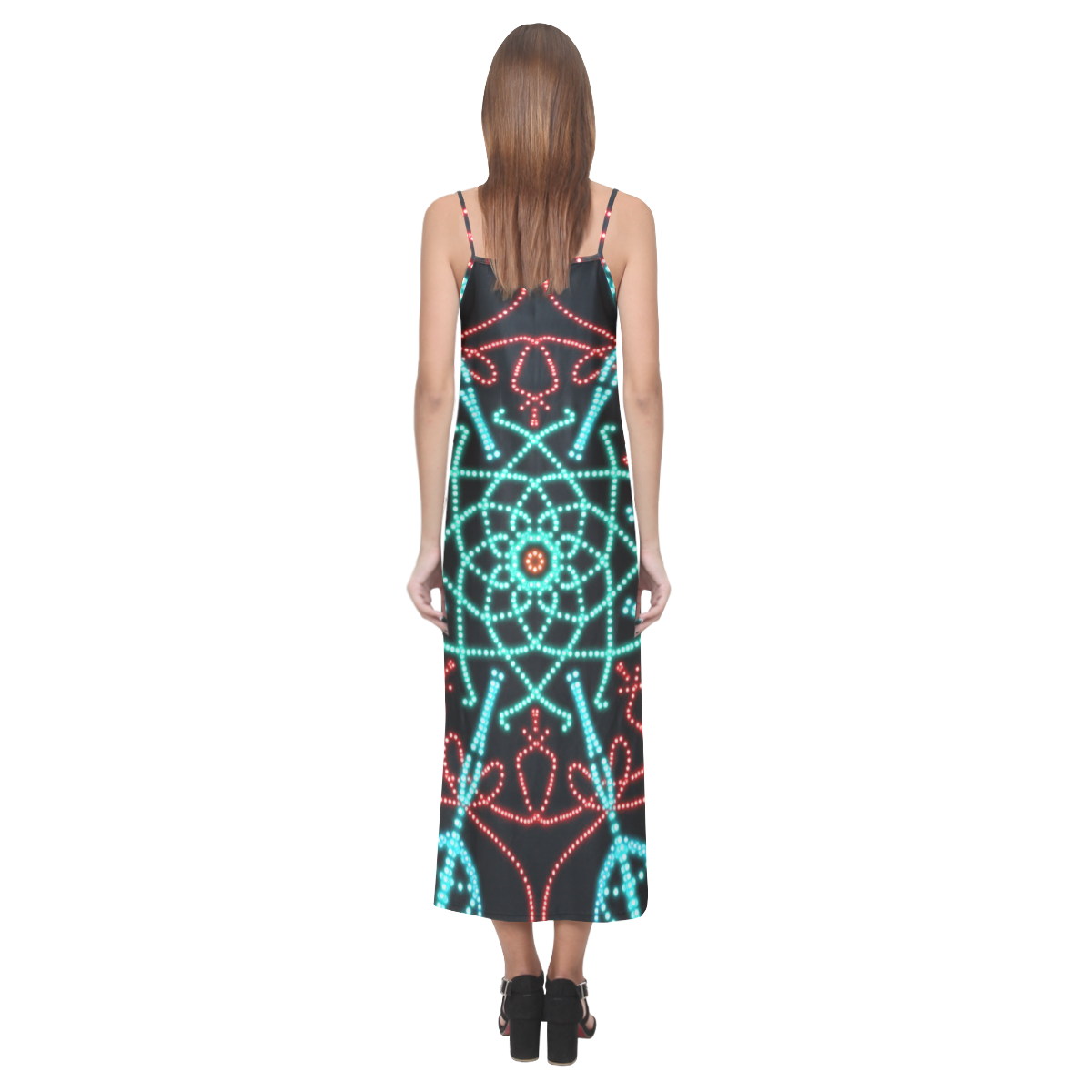 :Convergence: V-Neck Open Fork Long Dress(Model D18)