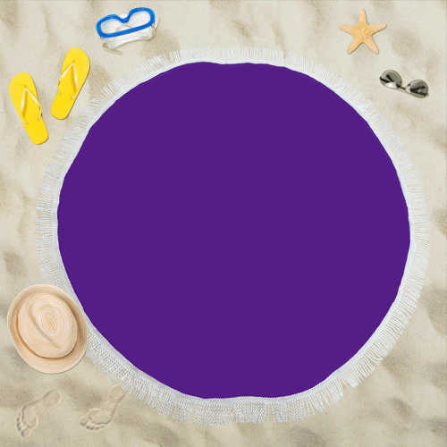color indigo Circular Beach Shawl 59"x 59"