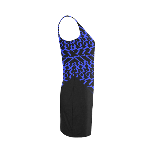 NUMBERS Collection 1234567 Black/Blue Flag Medea Vest Dress (Model D06)