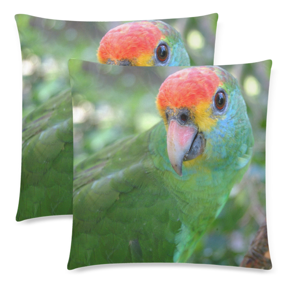 Red Brow Pillow Custom Zippered Pillow Cases 18"x 18" (Twin Sides) (Set of 2)