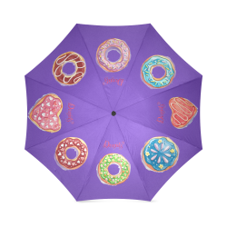 Donuts - Purple Foldable Umbrella (Model U01)