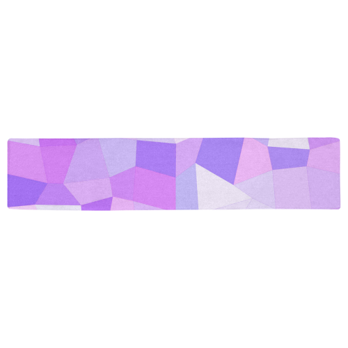 Bright Purple Mosaic Table Runner 16x72 inch