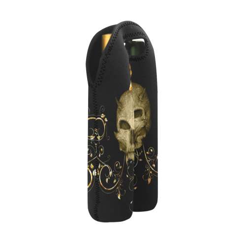 The golden skull 2-Bottle Neoprene Wine Bag