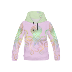 PiccoGrande`s mermaid Hayley pink pastel design All Over Print Hoodie for Kid (USA Size) (Model H13)