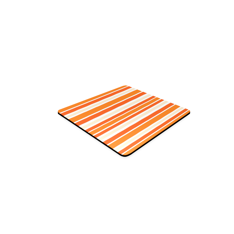Bright Orange Stripes Square Coaster