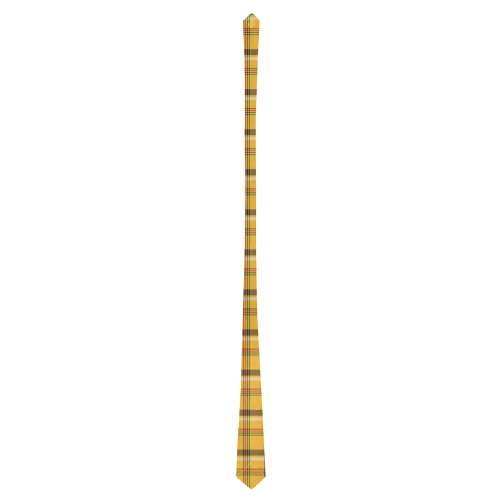Yellow Tartan (Plaid) Classic Necktie (Two Sides)