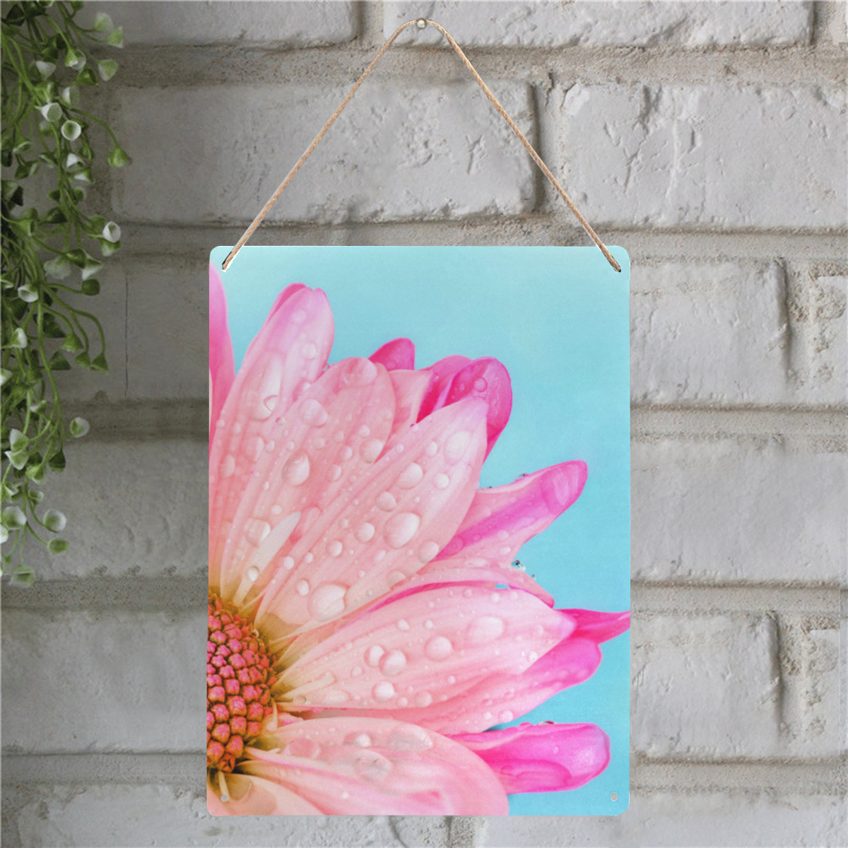 Flower Metal Sign 12"x16"