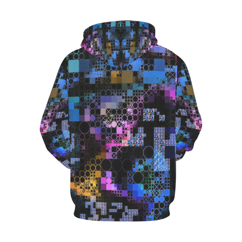 funny mix of shapes 1B by JamColors All Over Print Hoodie for Women (USA Size) (Model H13)
