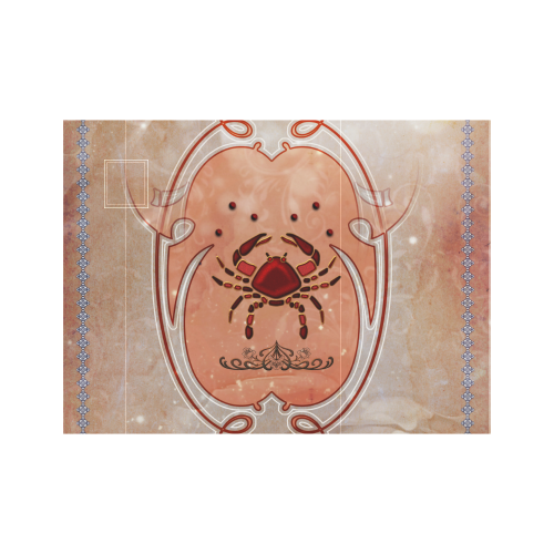 Decorative crab Neoprene Water Bottle Pouch/Small
