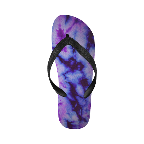 tie dye purple Flip Flops for Men/Women (Model 040)