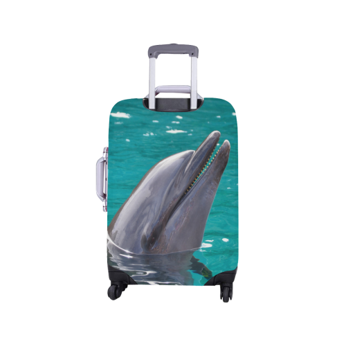 Aqua Dolphin Luggage Cover/Small 18"-21"