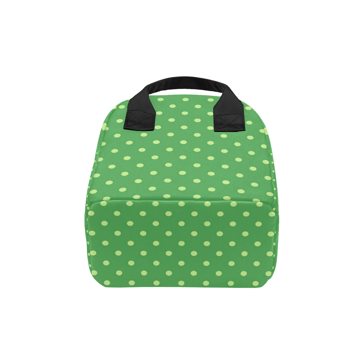 Green Polka Dots Zipper Lunch Bag (Model 1689)