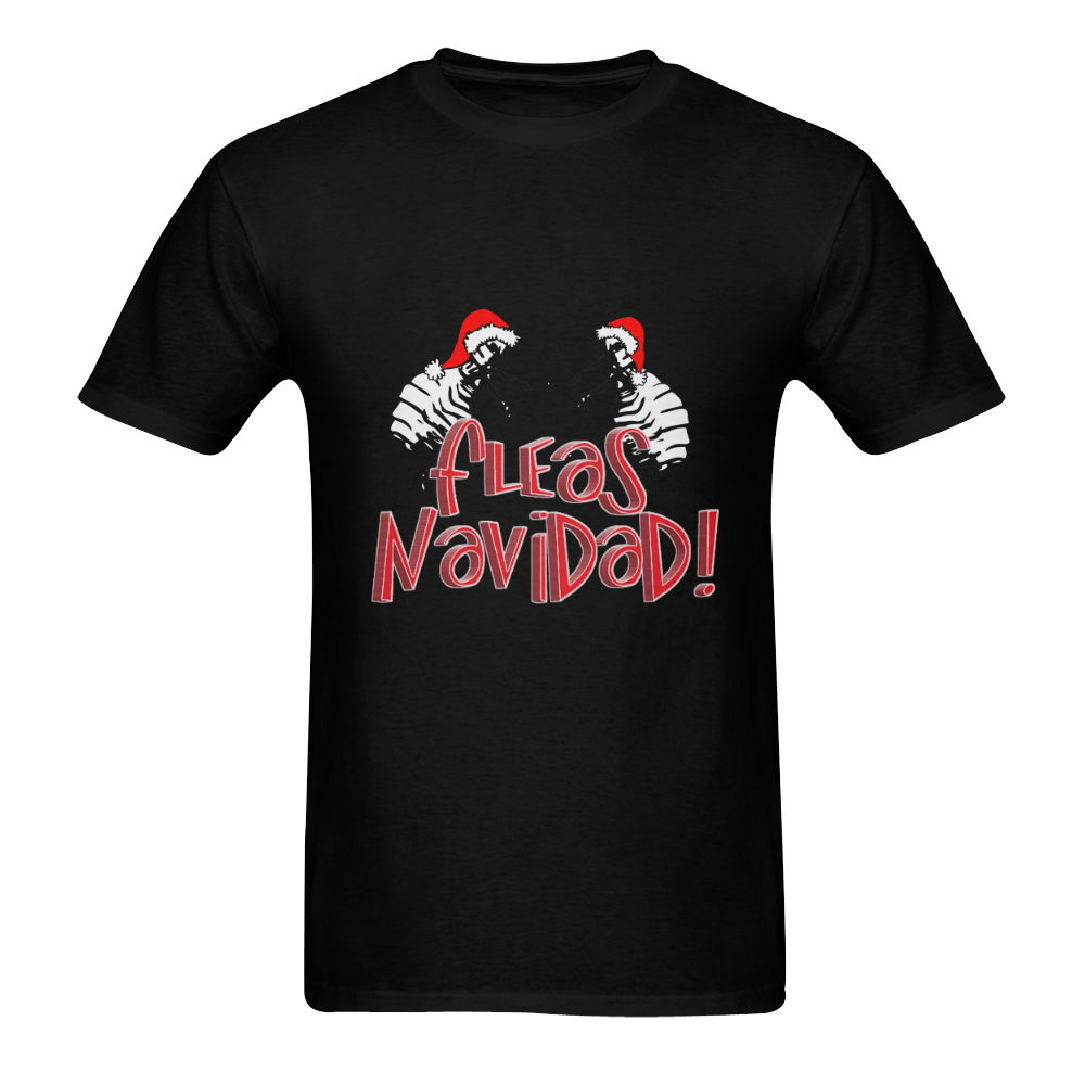 Christmas Fleas Navidad Black Men's T-shirt in USA Size (Front Printing Only) (Model T02)