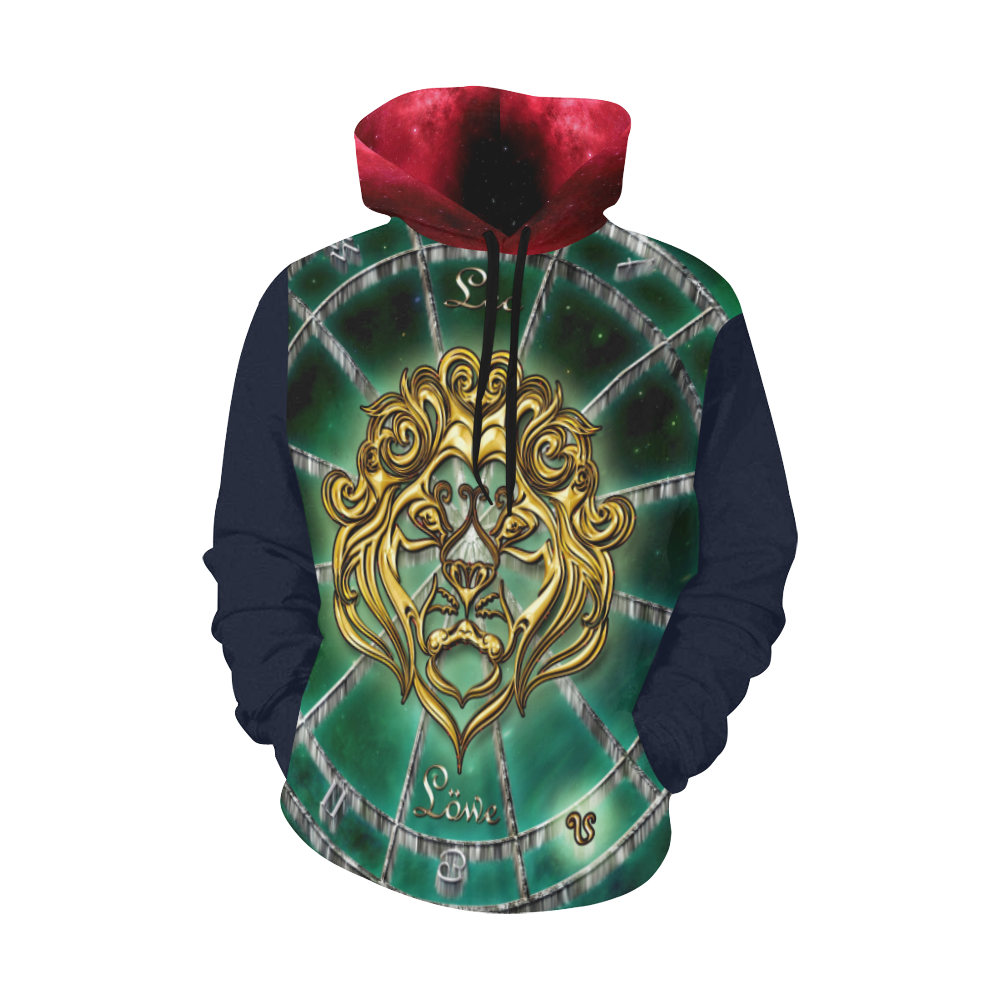 leo green All Over Print Hoodie for Women (USA Size) (Model H13)