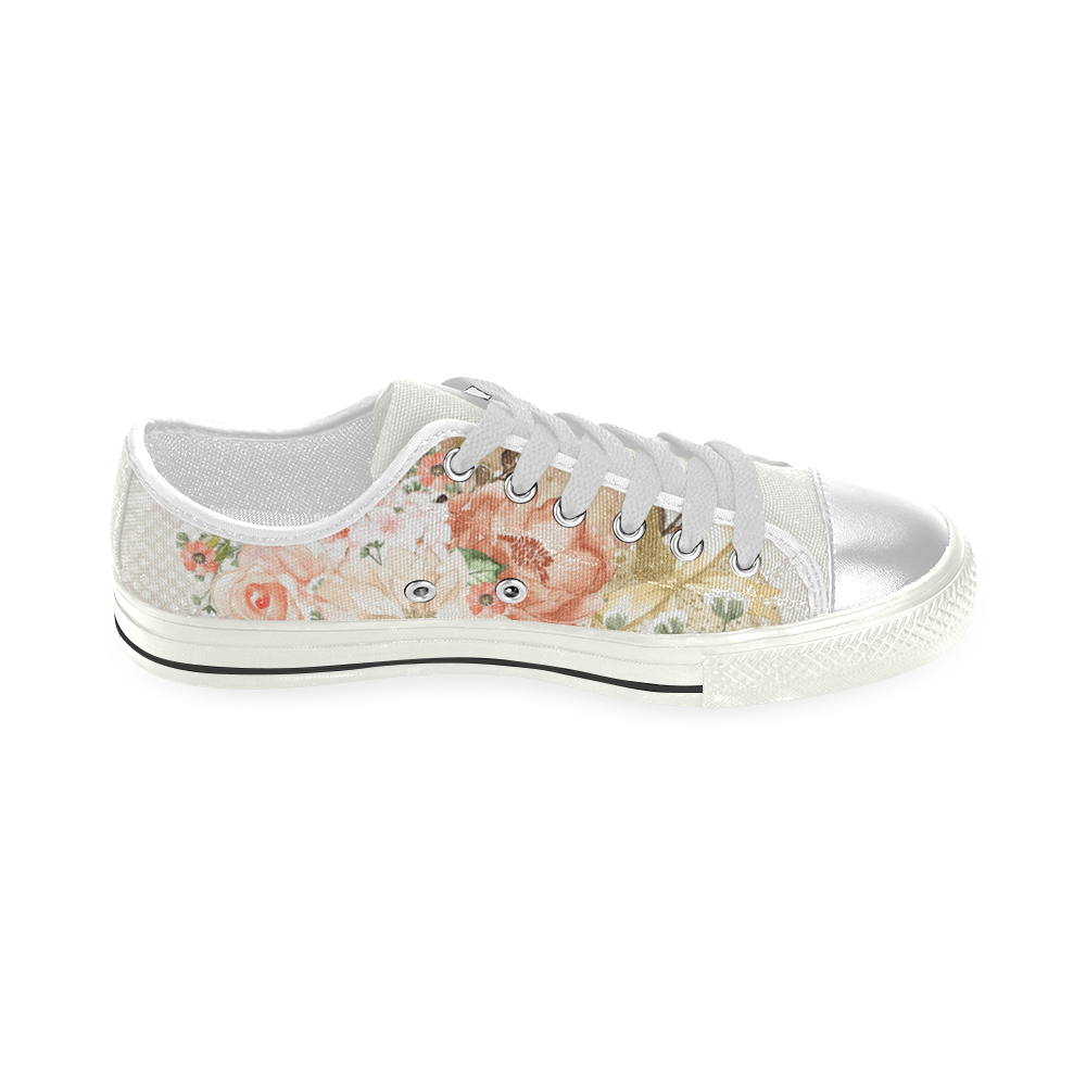 Sweet Flower Shoes, Pumpkin Women's Classic Canvas Shoes (Model 018)