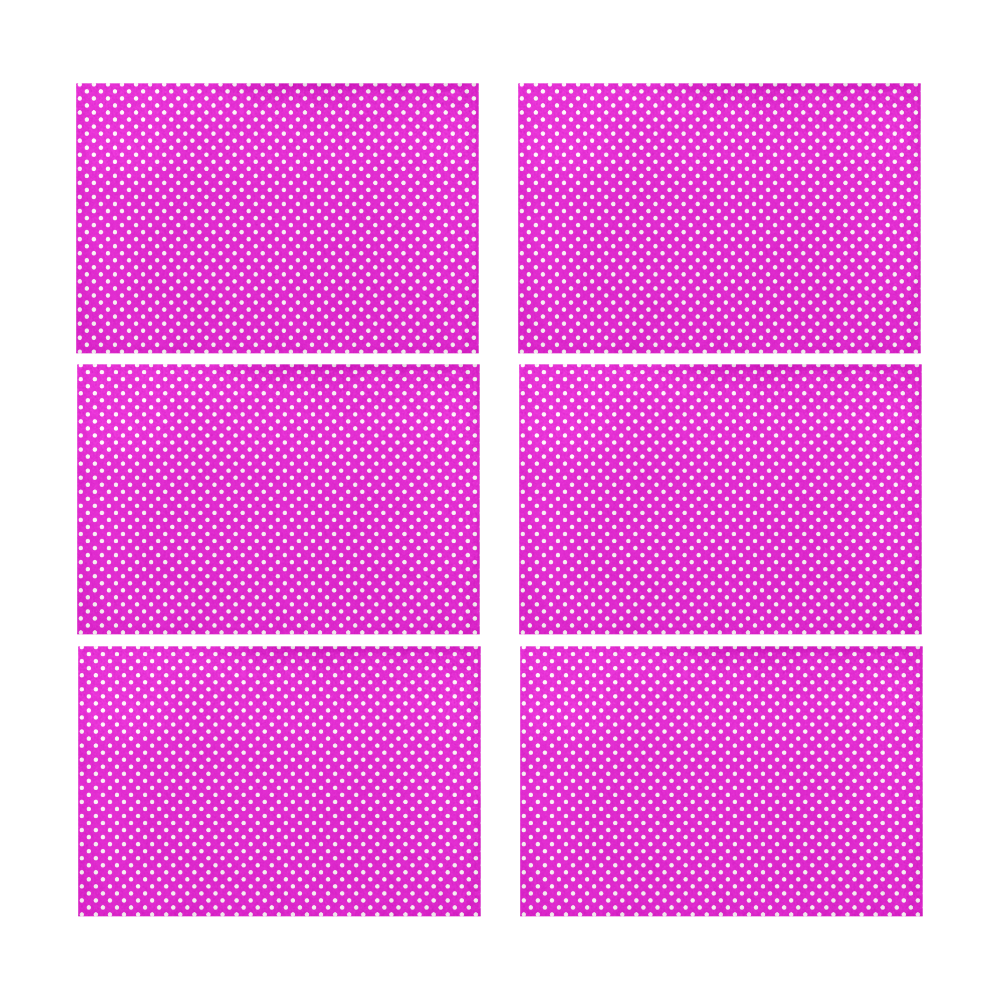 Pink polka dots Placemat 12’’ x 18’’ (Set of 6)