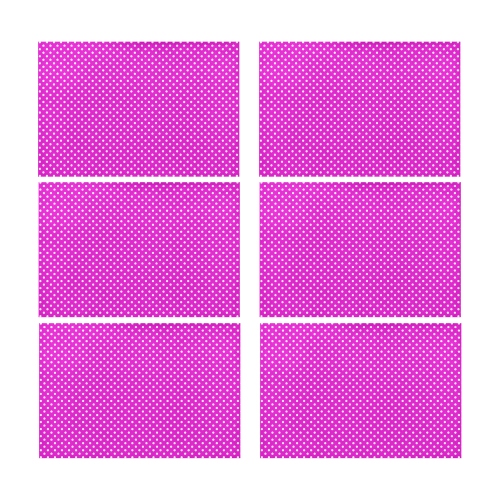Pink polka dots Placemat 12’’ x 18’’ (Set of 6)