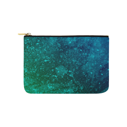 Blue and Green Abstract Carry-All Pouch 9.5''x6''
