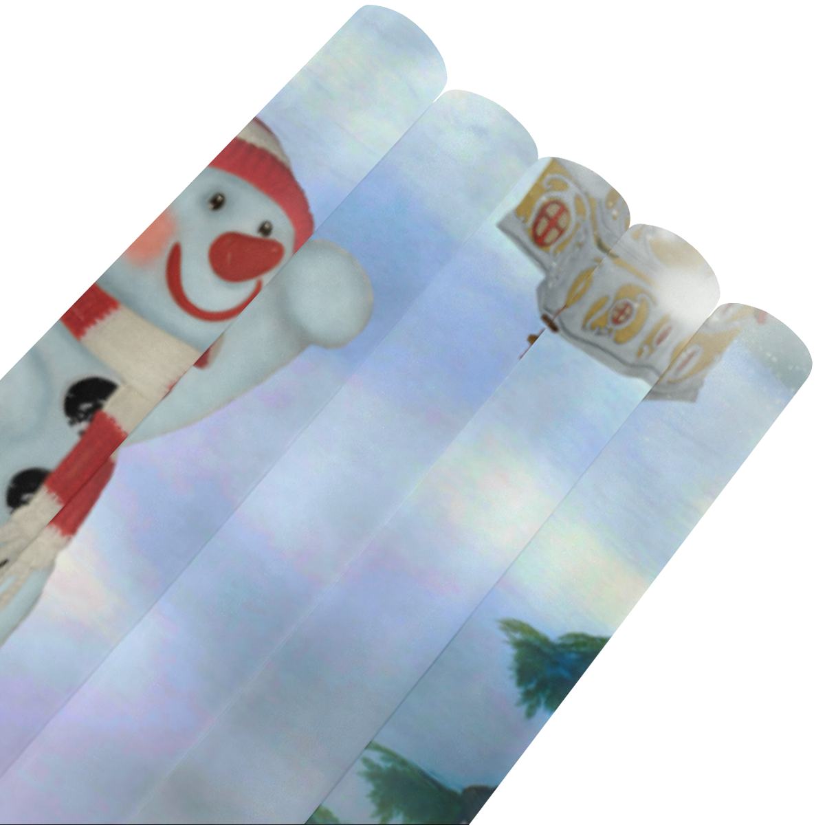 Santa Claus in the night Gift Wrapping Paper 58"x 23" (5 Rolls)