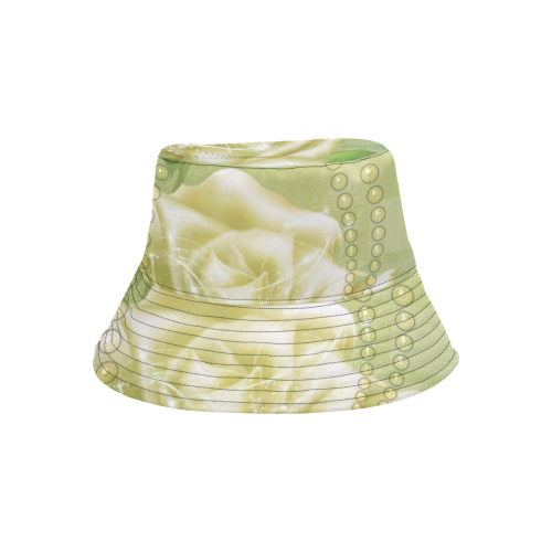 Beautiful soft green roses All Over Print Bucket Hat