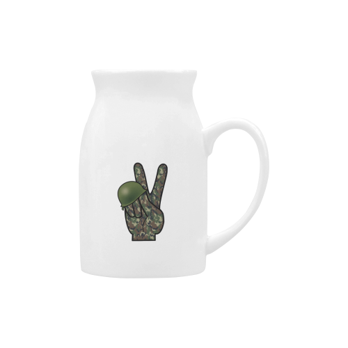 Forest Camouflage Peace Sign Milk Cup (Large) 450ml