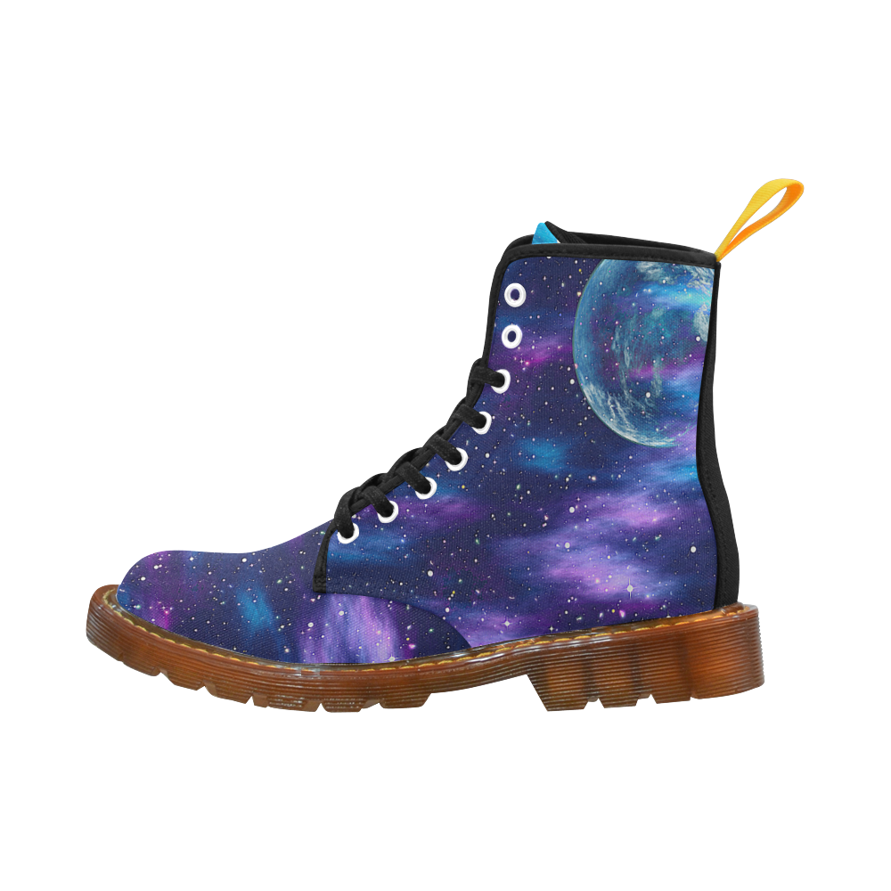 purple blue galaxy Martin Boots For Men Model 1203H